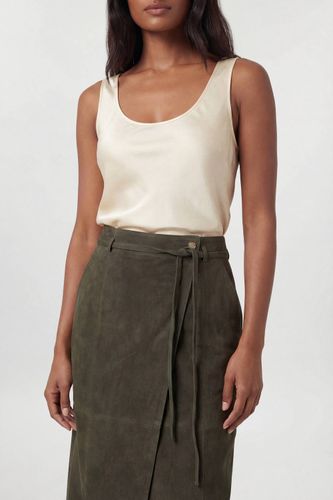 Jupe Midi En Daim Avec Ceinture À Nouer | Taille 16 - KarenMillen - Modalova