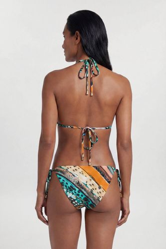 Bas De Bikini À Imprimé Animal Linéaire | Taille Medium - KarenMillen - Modalova