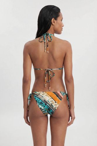 Haut De Bikini À Imprimé Animal Linéaire | Taille Medium - KarenMillen - Modalova