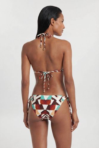 Bas De Bikini Imprimé À Détails Contrastés | Taille Medium - KarenMillen - Modalova