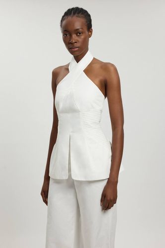 Combinaison-pantalon Ajustée En Satin De Coton À Encolure Dos-nu | Taille 18 - KarenMillen - Modalova