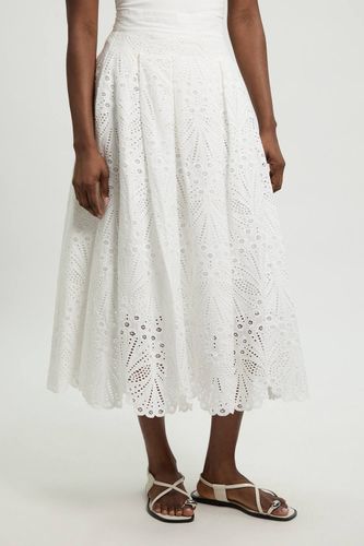 Jupe Longue Broderie Anglaise En Coton | Taille 18 - KarenMillen - Modalova