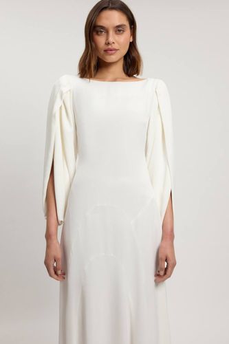 Robe Midi Douce En Viscose Satinée | Taille 14 - KarenMillen - Modalova