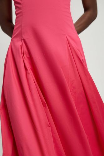 Robe Longue Petite En Satin De Coton À Encolure En V | Taille 16 - KarenMillen - Modalova