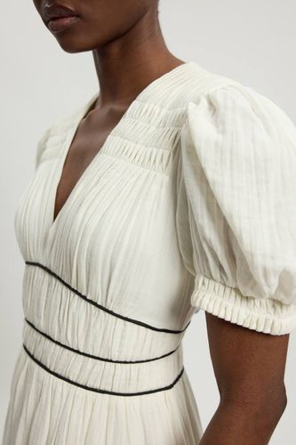 Robe Midi En Double Tissu Avec Passepoil Contrastant | Taille 10 - KarenMillen - Modalova