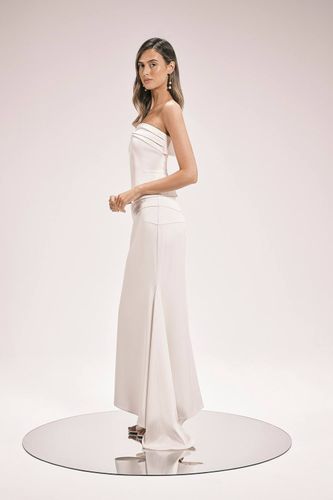 Jupe Longue Sirène En Satin Drapé Ajustée | Taille 18 - KarenMillen - Modalova