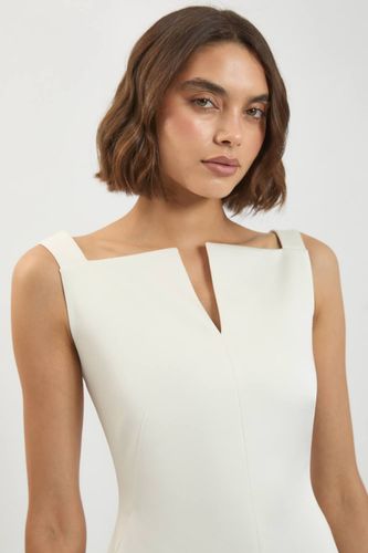 Robe Longue Ajustée En Satin À Encolure Ésynthétiquerée Petite | Taille 16 - KarenMillen - Modalova