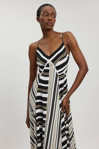 Robe À Bretelles En Viscose À Rayures Contrastées | Taille 18 - KarenMillen - Modalova
