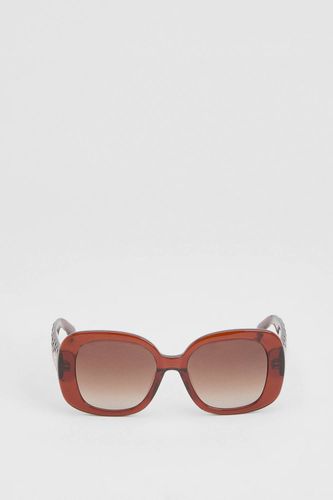 Lunettes De Soleil Arrondies À Effet Synthétique - KarenMillen - Modalova