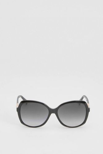 Lunettes De Soleil À Détails Dorés Arrondis - KarenMillen - Modalova