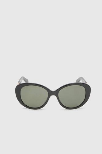 Lunettes De Soleil Carrées À Détails Dorés - KarenMillen - Modalova
