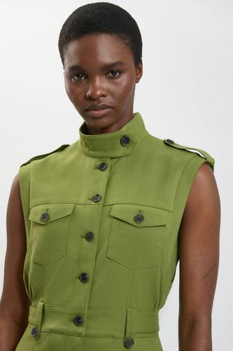 Robe Utilitaire À Texture Chevron | Taille 18 - KarenMillen - Modalova