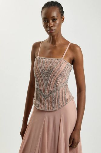 Robe Longue Corset Ornée De Cristaux | Taille 18 - KarenMillen - Modalova