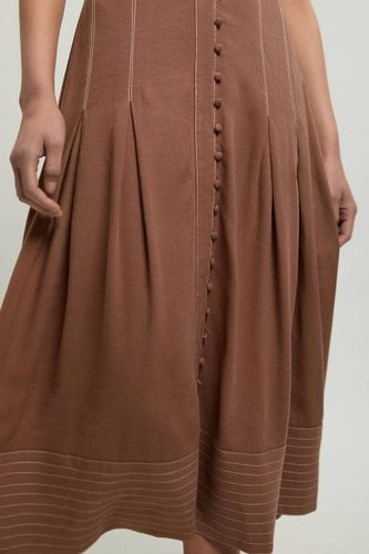 Robe Midi À Détails De Coutures Contrastantes Surpiquées | Taille 16 - KarenMillen - Modalova