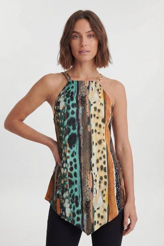 Haut En Satin De Viscose À Imprimé Animalier Multicolore | Taille 18 - KarenMillen - Modalova