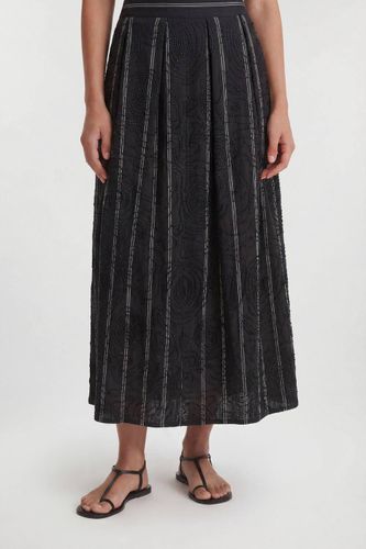 Jupe Midi Ample À Rayures Fines Perlées | Taille 16 - KarenMillen - Modalova