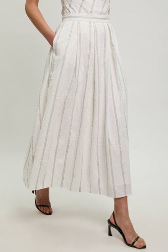 Jupe Midi Ample À Rayures Fines Perlées | Taille 16 - KarenMillen - Modalova