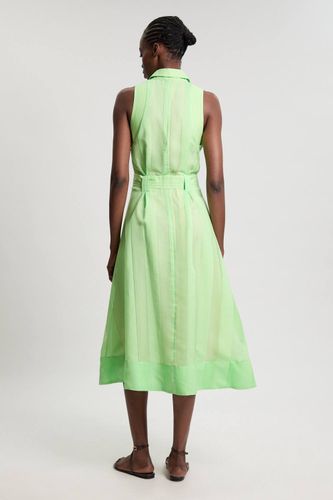 Robe Chemise Sans Manches En Mélange D'organza Texturé | Taille 16 - KarenMillen - Modalova