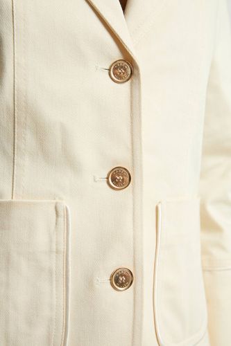Blazer Cintré À Simple Boutonnage Avec Détails De Passepoil Contrastant | Taille 16 - KarenMillen - Modalova