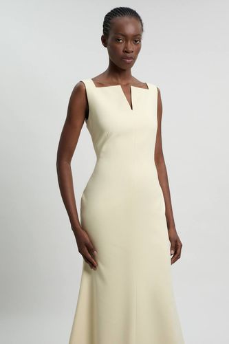 Robe Crayon Mi-longue Ajustée En Stretch Compact À Col Montant Ésynthétiqueré | Taille 18 - KarenMillen - Modalova