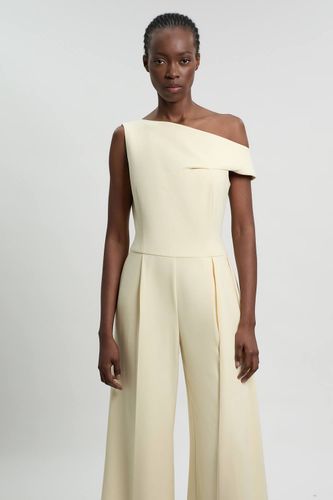 Combinaison-pantalon Jambe Large Col Asymétrique En Tissu Stretch Compact | Taille 18 - KarenMillen - Modalova