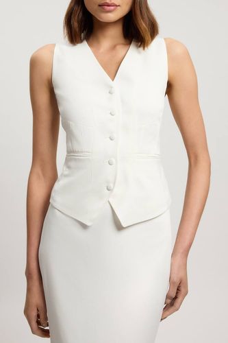 Jupe Midi Ajustée En Viscose Satinée À Ourlet Asymétrique | Taille 18 - KarenMillen - Modalova