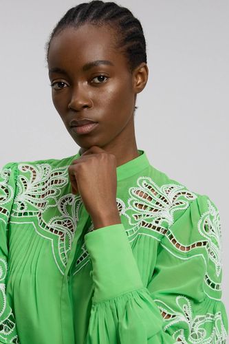 Chemisier Tissé Brodé Perlé À Découpes Ajourées | Taille 16 - KarenMillen - Modalova