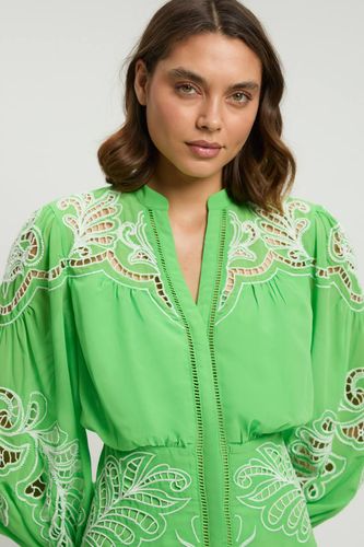 Robe Mini Tissée Brodée De Perles À Découpes Ajourées | Taille 18 - KarenMillen - Modalova