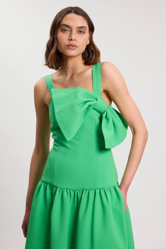 Robe Midi À Taille Basse Avec Détail Nœud | Taille 18 - KarenMillen - Modalova