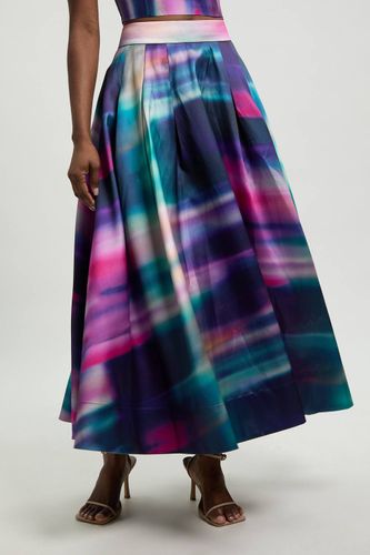 Jupe Midi De Bal En Sergé Jacquard À Imprimé Flou | Taille 18 - KarenMillen - Modalova
