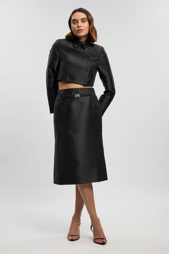 Veste Courte Cintrée Croisée En Twill Satiné Petite Forever | Taille 16 - KarenMillen - Modalova