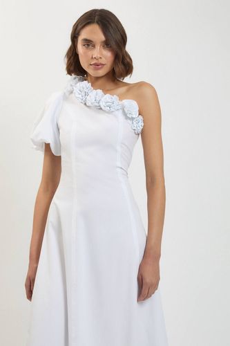 Robe Midi En Popeline De Coton À Détail Corsage | Taille 18 - KarenMillen - Modalova