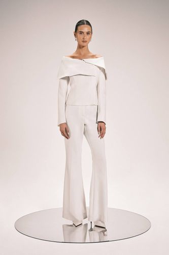 Blazer Asymétrique Ajusté En Viscose Stretch Compacte | Taille 18 - KarenMillen - Modalova
