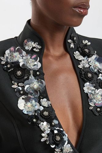 Veste Blazer Cintrée Ornée De Motifs Floraux | Taille 18 - KarenMillen - Modalova