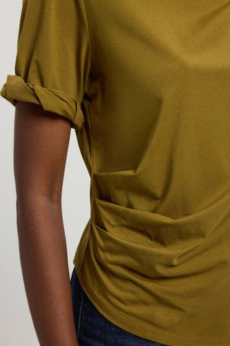 T-shirt En Jersey De Coton Avec Détail Froncé | Taille Medium - KarenMillen - Modalova