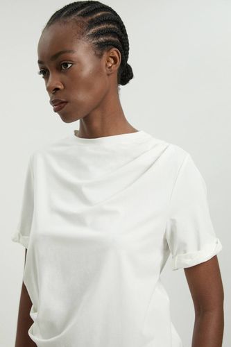 T-shirt En Jersey De Coton Avec Détail Froncé | Taille Medium - KarenMillen - Modalova