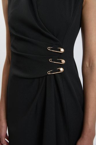Robe Crayon Mi-longue Ajustée Avec Détails Pour Petite Taille | Taille 16 - KarenMillen - Modalova