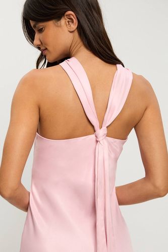 Robe Maxi Dos Nu En Viscose Satinée Petite | Taille 16 - KarenMillen - Modalova