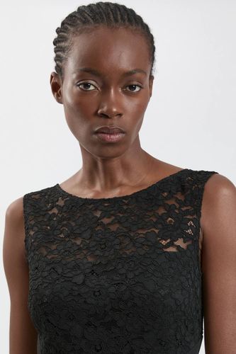 Robe Midi Ajustée Avec Détails En Dentelle | Taille 18 - KarenMillen - Modalova