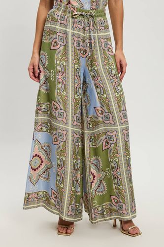 Pantalon Petite En Viscose Satinée À Imprimé Patchwork | Taille 16 - KarenMillen - Modalova