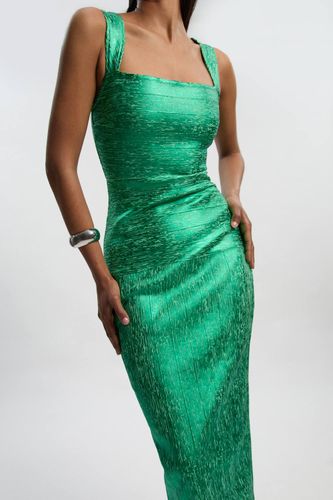 Robe Maxi Moulante À Bretelles En Maille Métallisée Pour Petite Taille | Taille 16 - KarenMillen - Modalova