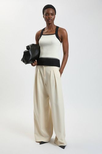 Haut Sans Manches En Maille Côtelée À Rayures Et Blocs De Couleur | Taille Medium - KarenMillen - Modalova