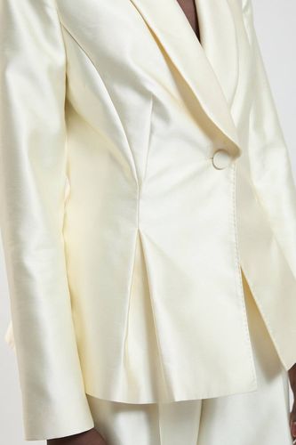 Blazer Croisé En Sergé Satiné À Simple Boutonnage | Taille 18 - KarenMillen - Modalova