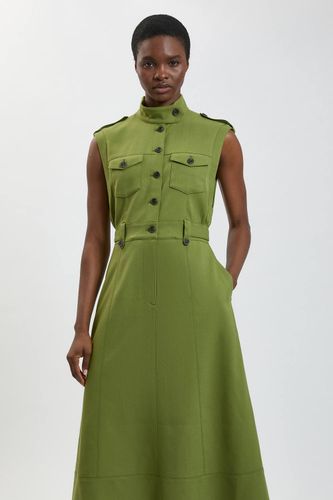 Robe Utilitaire Texturée Chevrons Petite | Taille 16 - KarenMillen - Modalova