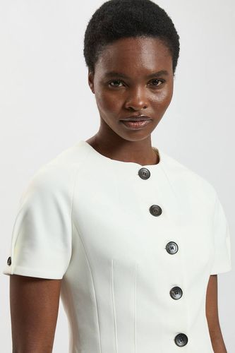 Veste Ajustée À Manches Courtes En Tissu Stretch Compact | Taille 18 - KarenMillen - Modalova