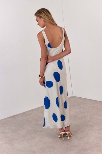 Robe Maxi À Pois Avec Dos Nageur Échancré | Taille 46 - Warehouse - Modalova