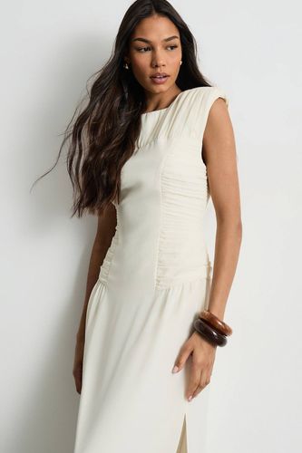 Robe Maxi Sans Manches avec Taille Froncée et Détails d'Épaulettes | Taille 44 - Warehouse - Modalova
