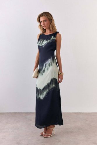 Robe Longue Nuisette À Imprimé Ombré Avec Détail Noué Aux Épaules | Taille 46 - Warehouse - Modalova