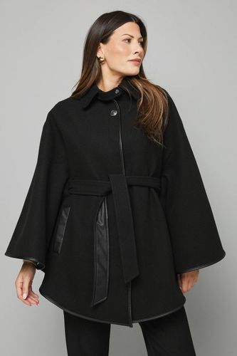 Cape Ceinturée Mélange Laine | Taille 46 - Wallis - Modalova