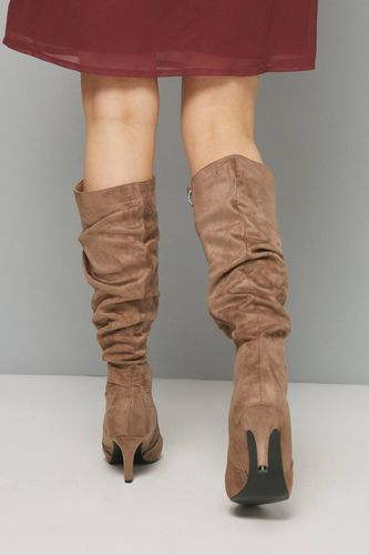 Bottes Montantes Pointues à Talon Moyen Hista Froncées | Taille 41 - Wallis - Modalova